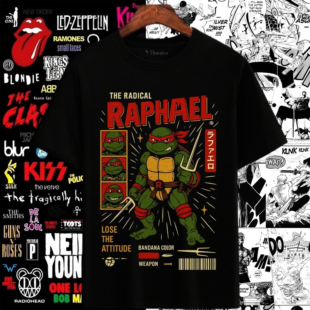 Camisa Raphael Tartarugas ninja