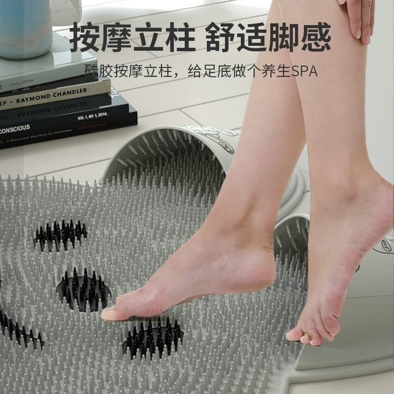 Coelho Silicone massagem pé esteira do banheiro antiderrapante esteira banho pé esfregando ferramenta útil lavar pés esf