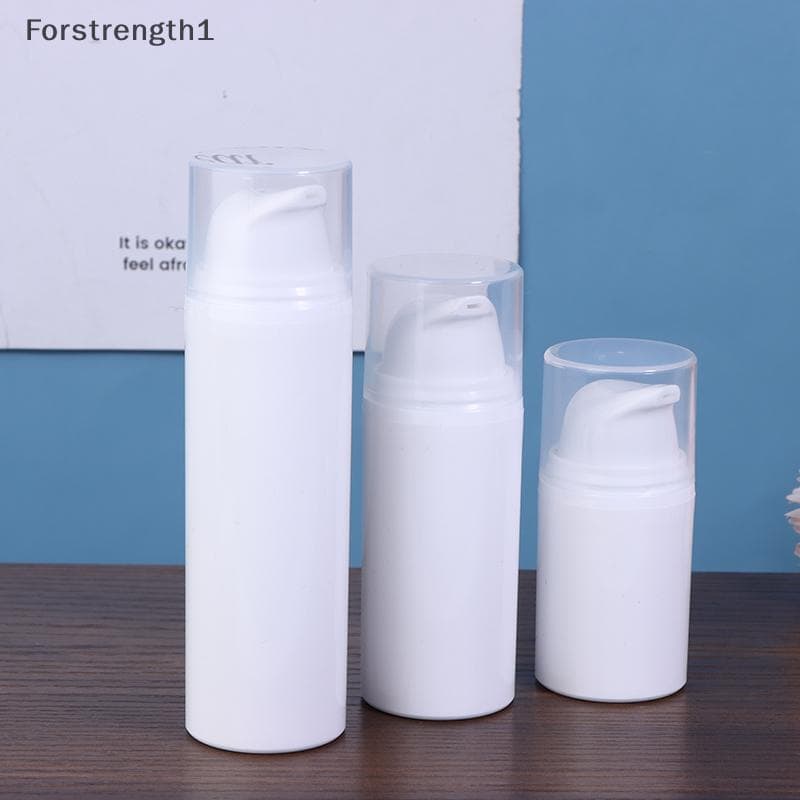 Forforce1 15ml 30ml 50ml Garrafas De Viagem De Plástico Creme Recarregável Branco Bomba Airless Emulsão Frasco De Loção