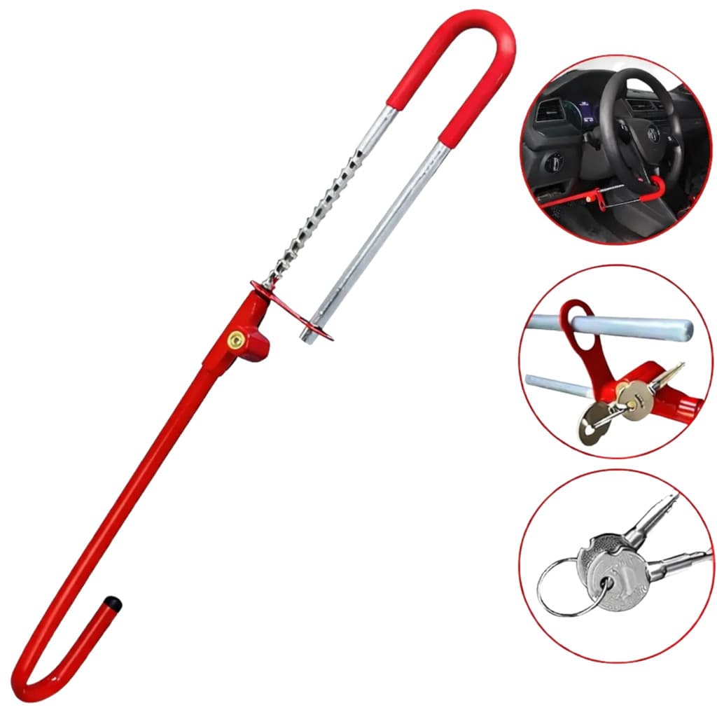 Trava Segurança Anti Furto Aço Pedal Volante Direção Veículo 902210