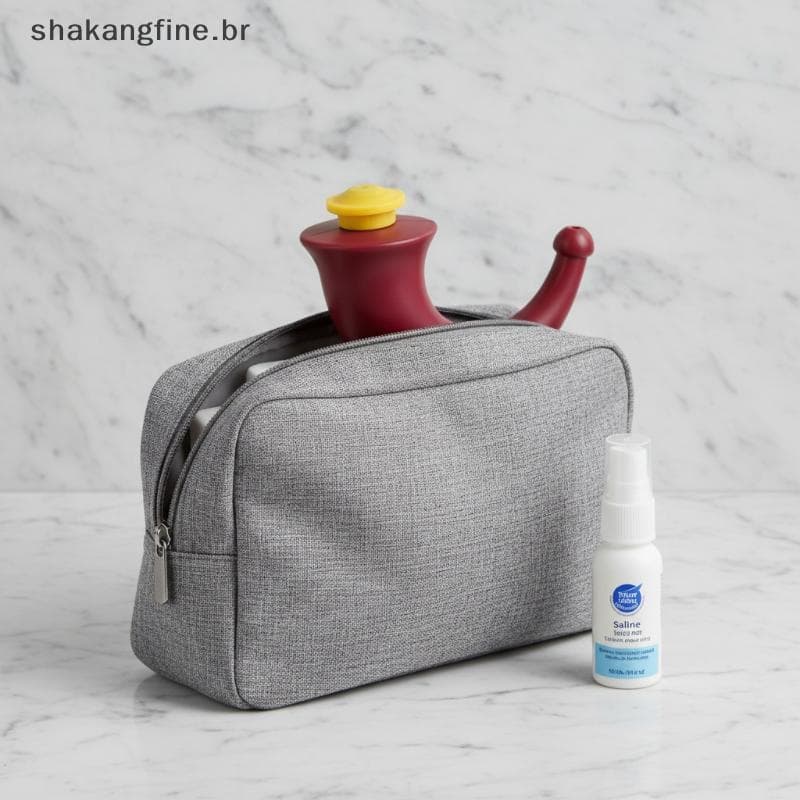Respiração Eficaz SHBR Com Pote De Neti Nasal De Ioga De 160ML Para Cuidados Os Seios E Irrigação Diária .