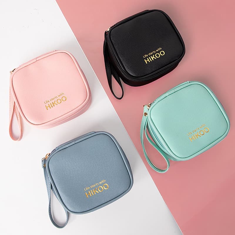 Bolsa de Armazenamento para Absorventes Higiênicos, Pequena Bolsa de PU para Período Menstrual, Absorvente Menstrual Imp