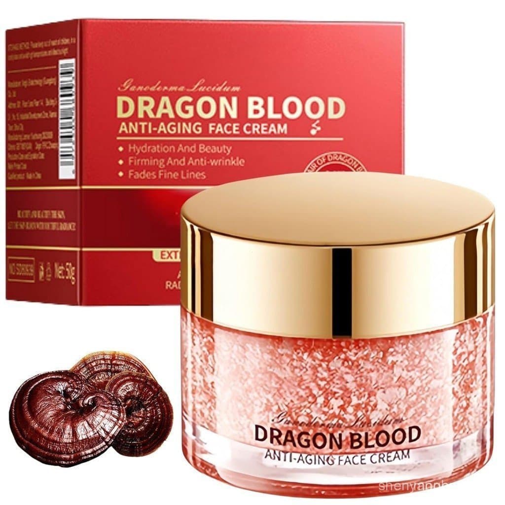 Creme Antirrugas de Sangue de Dragão Lingzhi, Creme Facial Antienvelhecimento de Sangue de Dragão, Creme Facial Herbal d
