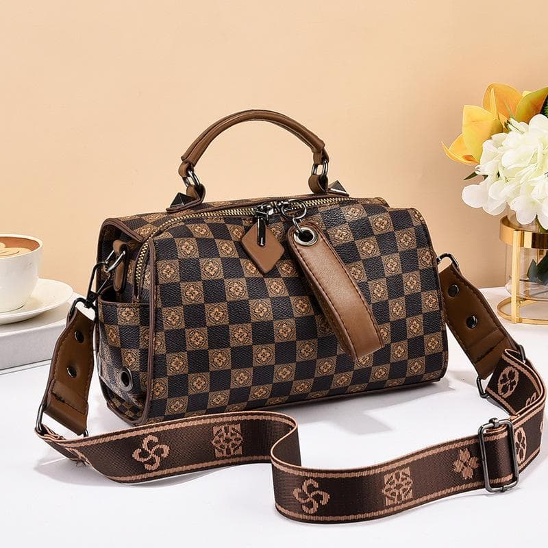 ELIPAPRO SC4068 Bolsa Retro Feminina 2025 Nova Moda Grande Capacidade Couro Macio Bolsa de Ombro Transversal