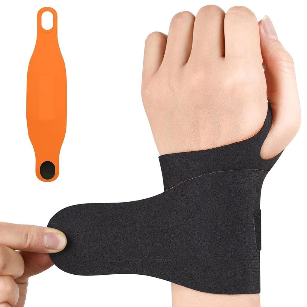 Suporte de pulso Splint - Manga de pulso ultra-fina aprimorada, 2 unidades de faixa de pulso unissex adequada para tendi