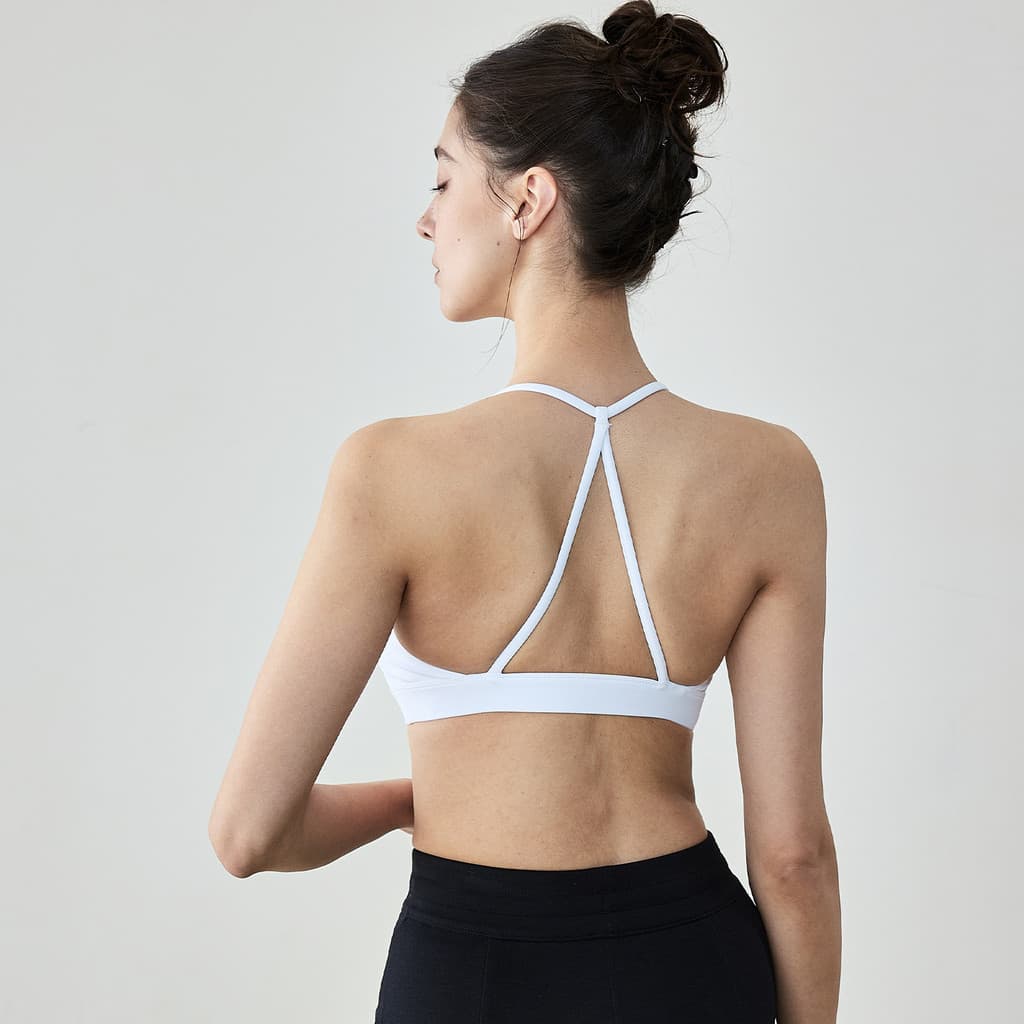 Nova alça fina Push-Up roupa interior esportiva Yoga colete sutiã esportivo feminino