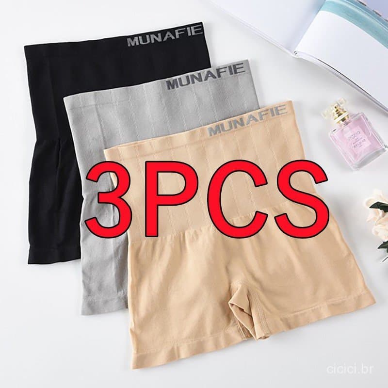 3PCS MUNAFIE Calcinhas Modeladoras de Cintura Alta para Mulheres Plus Size WP7Q