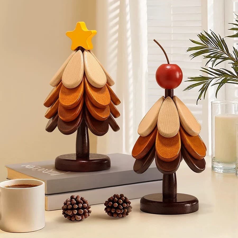 [Estoque pronto] Tapete de isolamento térmico para árvore de Natal com sensação de alta qualidade Decoração de mesa Uma