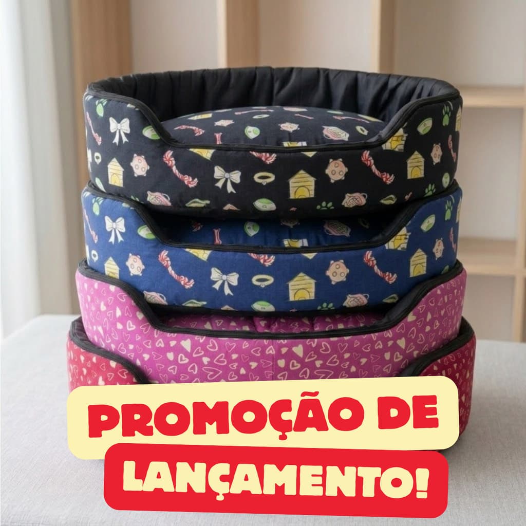 Cama Pet Cachorro e Gato Grande Europa – Cama Lavável Impermeável com Zíper D23