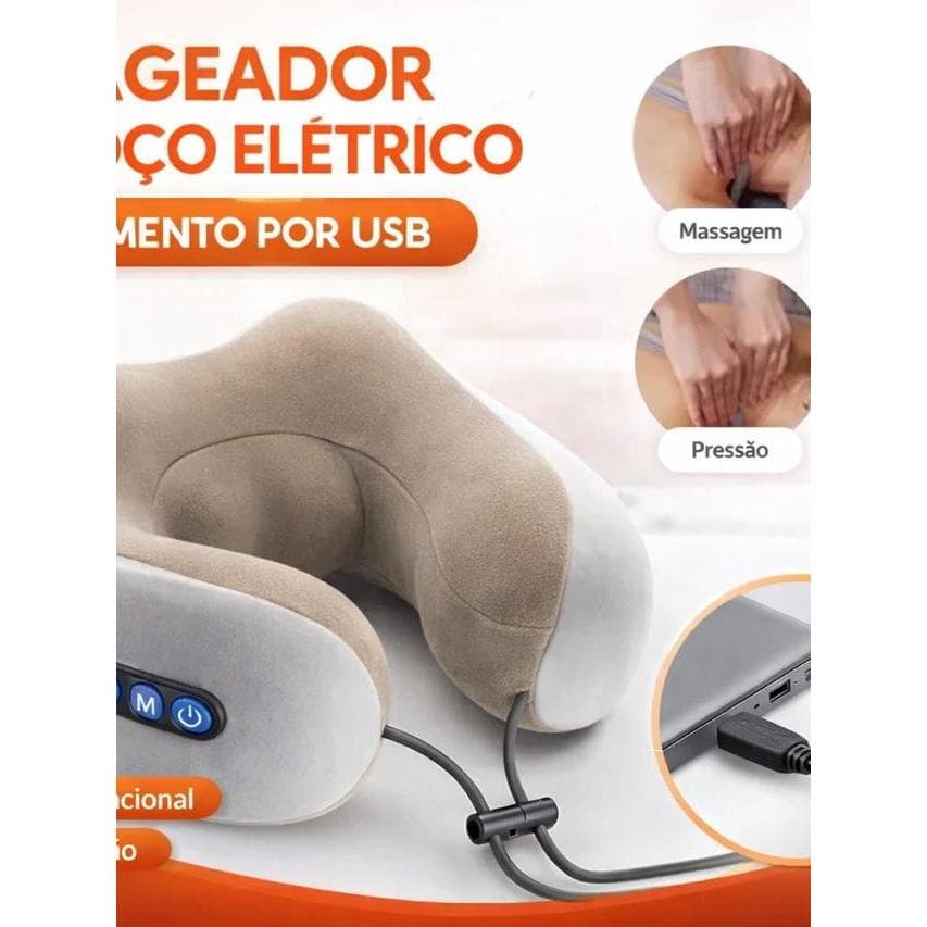 Massageadora De Pescoço USB Alívio de Dor e Tensão Almofada De Pescoço Vibratória Elétrica Relaxamento SPA Auto Cuidado