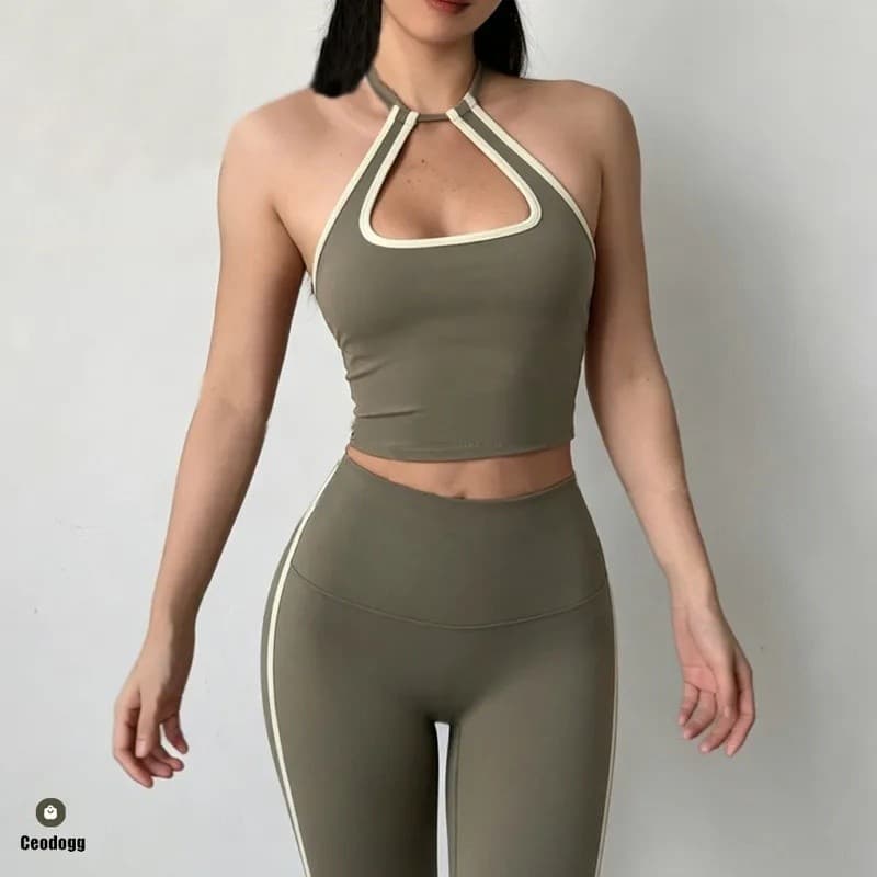 Top Halter Feminino, Sutiã Esportivo Push Up, Sutiã de Yoga para Fitness, Roupa Íntima, Top Esportivo para Academia, Top