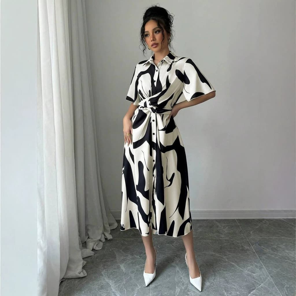Macacão feminino primavera verão: vestido macacão de perna larga estampado de corpo inteiro
