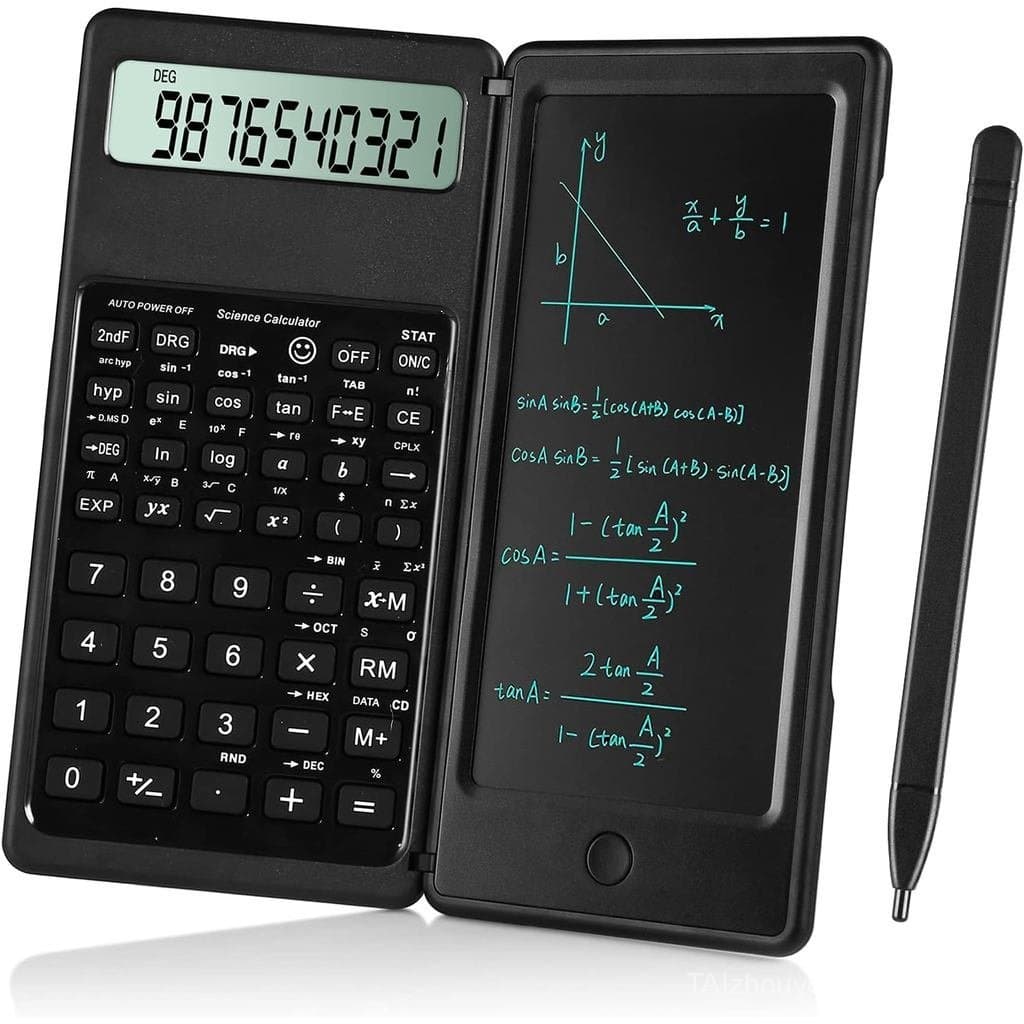 Calculadoras Científicas IPepul para Estudantes, Tela Grande de 10 Dígitos, Calculadora Matemática com Bloco de Notas, I