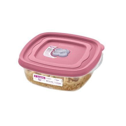Sanremo - Pote Hermético Plástico Quadrado de 920ml, Linha Flor