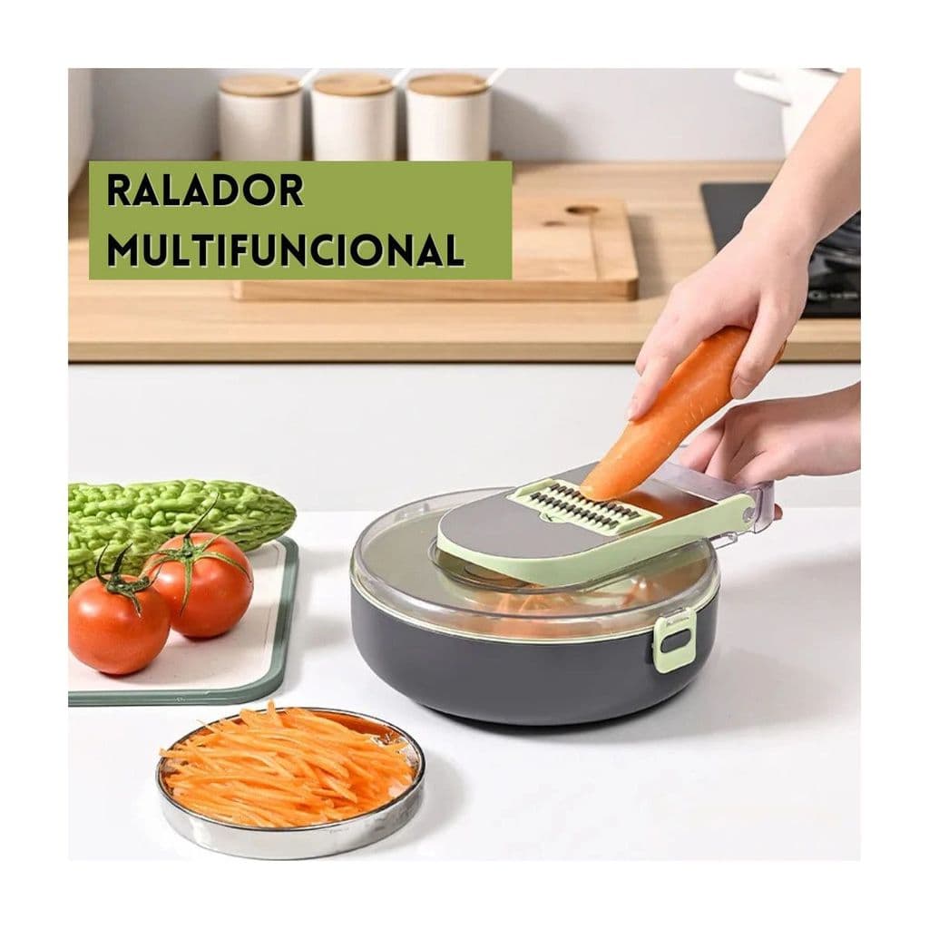 Cortador Ralador Fatiador Multifuncional De Legumes 9 Em 1 Triturador Cozinha Oferta