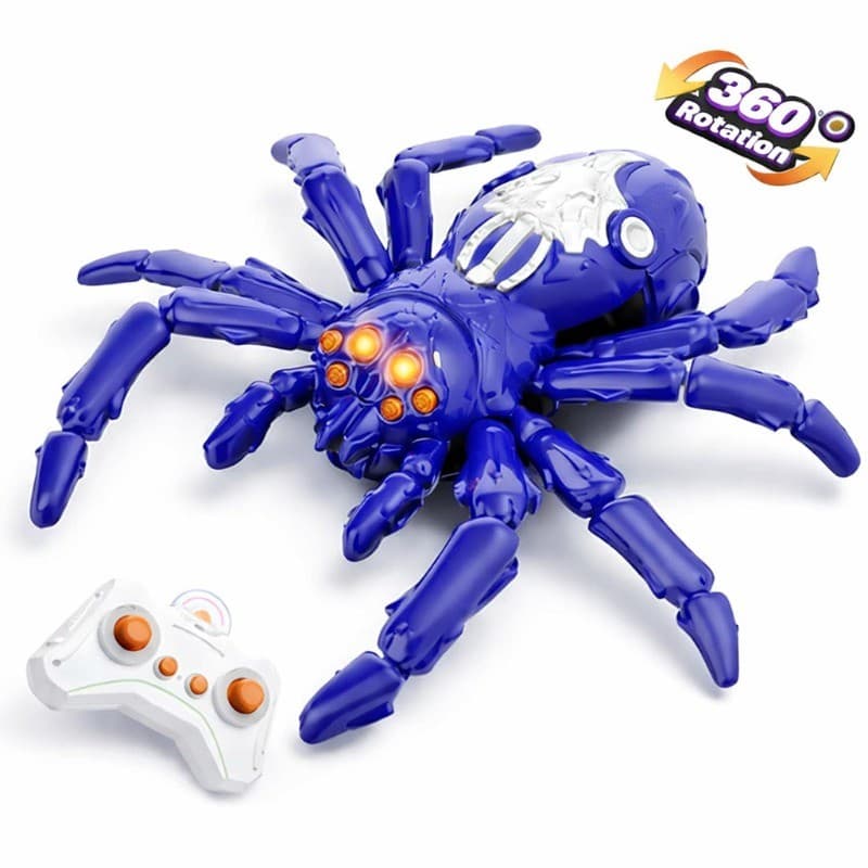 Aranha Escaladora de Parede Controle Remoto LED 360° Anti Gravidade Sucção Brinquedo Infantil
