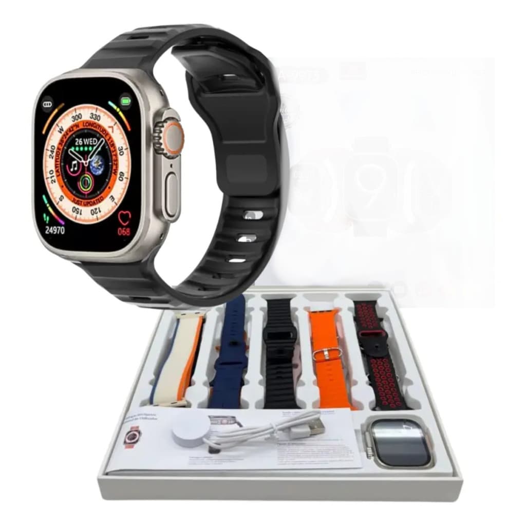 Relógio Smartwatch Kapbom KA-9973 49mm NFC Prateado com 1...