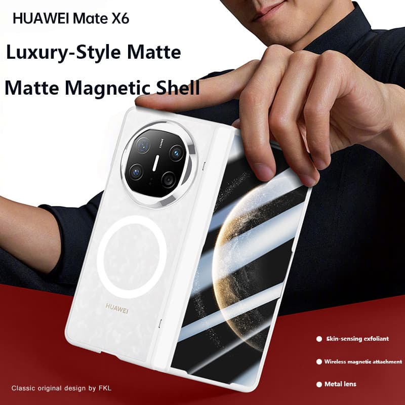 Capa Magnética Para Huawei Mate X6 MateX6 MateX7 MateX6 MateX5 MateX3 X7 X6 X5 X3 5G Fosco Proteção À Prova De Choque PC