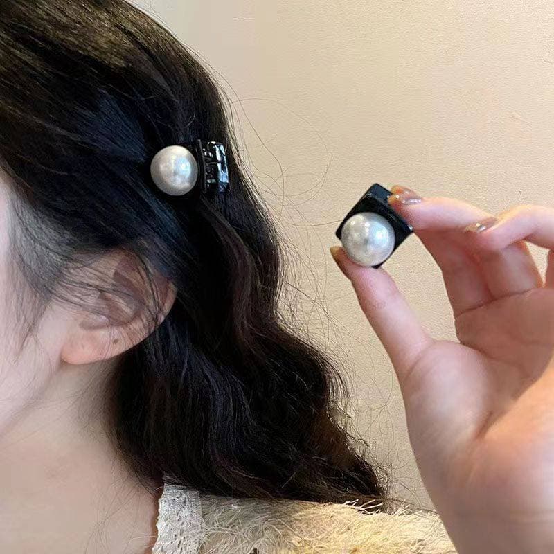 Aether 2 Pçs Francês Vintage Pérola Pequenos Clipes Hairpin Luz Luxo Franja Garra De Cabelo Grampos Feminino Presilhas H