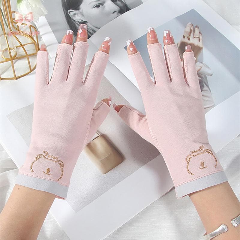 Gentlehappy 1 Par Anti UV Luvas De Unhas Gel Escudo Luva Sem Dedos Manicure Ferramentas Da Arte Do Prego Lâmpada LED Sec