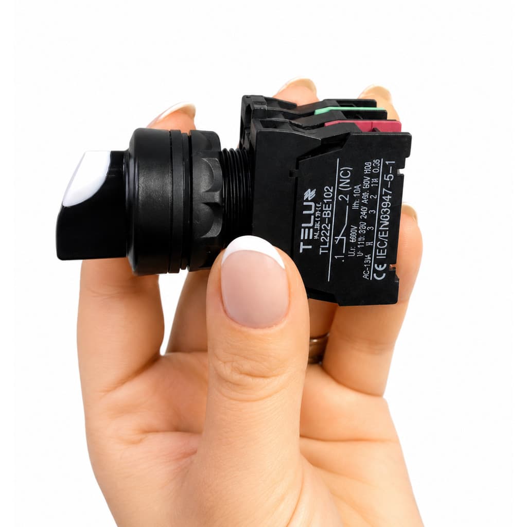 Botão Seletor Automação 3 Posições Fixas 1na+1nf