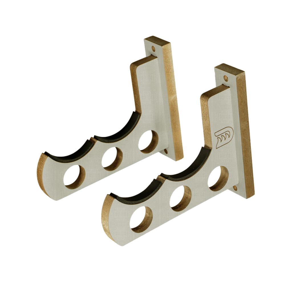 Rack Suporte Parede Para 2 Pranchas de Surf Madeira Cinza Wet Dreams