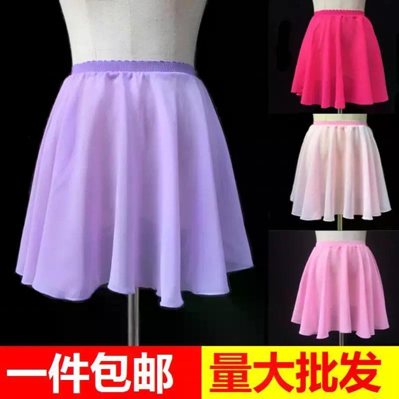 Novo estilo roupas de prática de dança infantil Ballet gaze saia macacão gaze saia de uma peça Chiffon pequeno avental.2