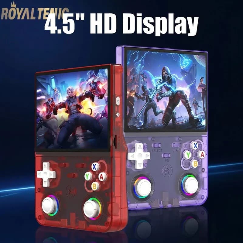 4.5 Polegadas Novo Console De Jogos Portátil R36Ultra X Retro 128GB 35000 Reprodutor De Vídeo R36MAX 2 Para