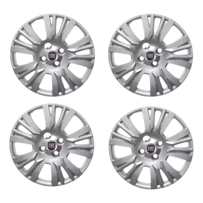 Jogo Calota Fiat Palio Essence Aro 14 4X100 4 Furos P/ Roda Cubo Baixo Tiger Cb0033pta - 4 Unidades