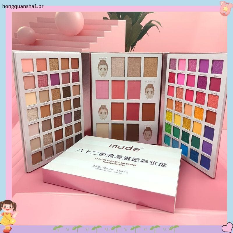 733 6 Pessoas Coleção MUDE82 Cores Fosco Perolado Paleta de Sombras Maquiagem Artista Recomendado Diário cos Maquiagem d