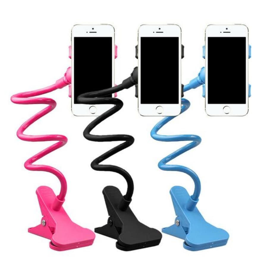 Suporte Celular Articulado Flexível De Mesa Cama Presilha Universal