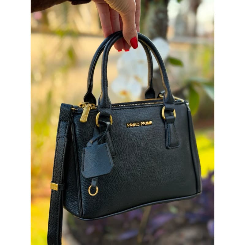 Bolsa pequena original Pavão de Ouro linha Prime estruturada feminina qualidade premium