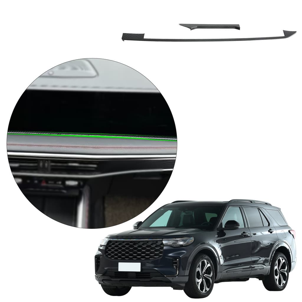 premium-ABS Decoração Do Carro Adesivo Painel De Controle Médio Moldagem Capa Guarnições Acessórios Corpo Kit Para Ford