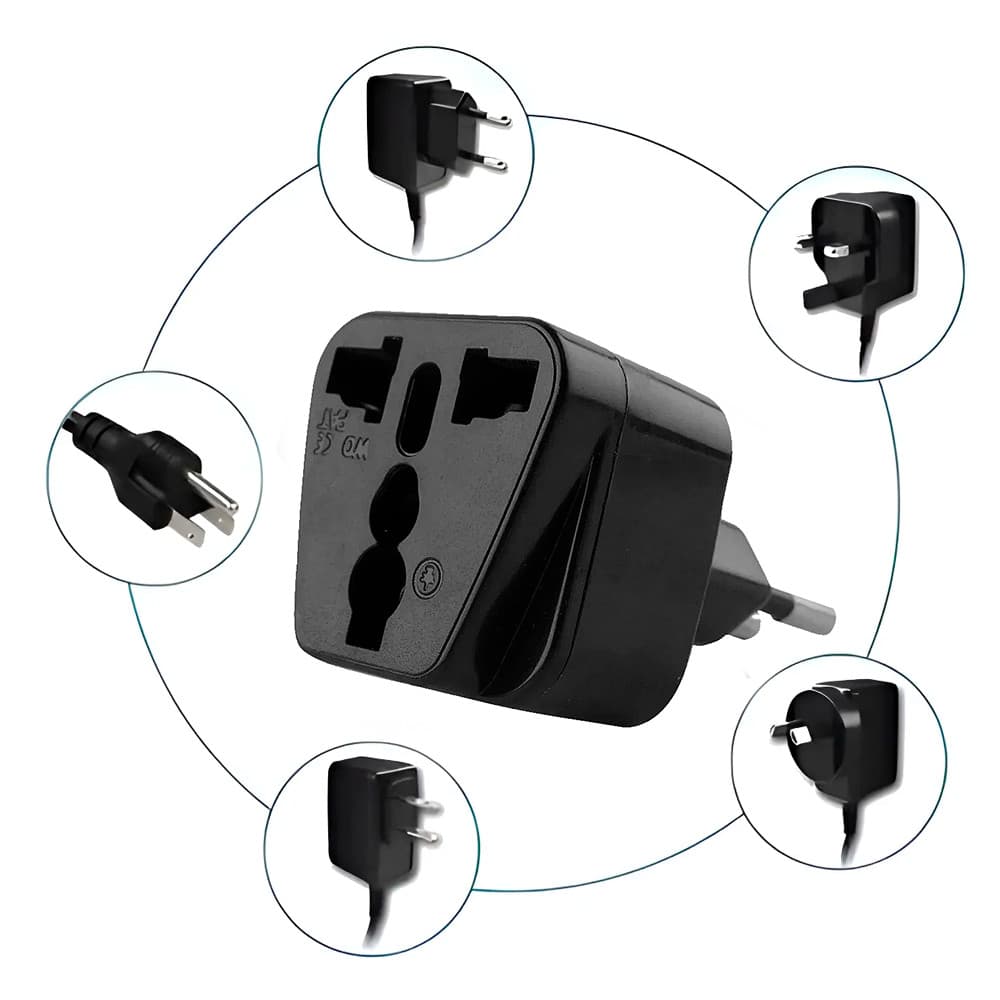 Pino Adaptador Europeu FFS Tomada Universal Viagem Adaptador Tomada Brasil para Europa Plugue Internacional 2Pino