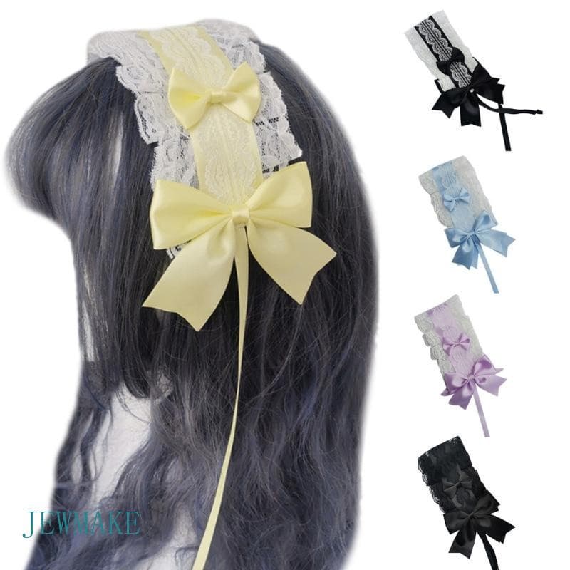 Tiara de Renda para Cosplay de Personagem Feminina, Estilo Anime Maid, Acessório de Cabelo para Mulheres 4MQD