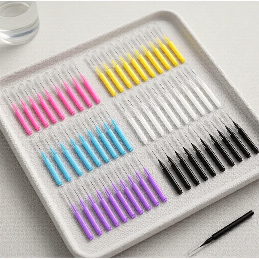 150C 60 Escovas Interdentais e Fios Dentais para Aparelhos Ortodônticos, Limpeza de Dentes e Gengivas