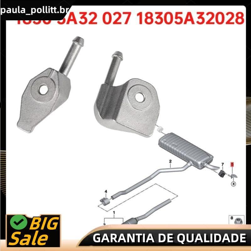 Para X1 (U12) Série 2 (F78) 18305A32027 1830 5A32 028 1 Par De Suporte De Silenciador Traseiro L + R Seção De Tubo De Es