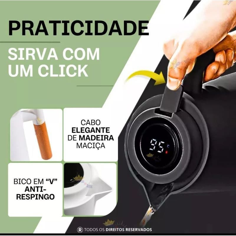 Cafeteira Garrafa Térmica Com Display De Temperatura Digital Garrafas De Água Café Leite Chá