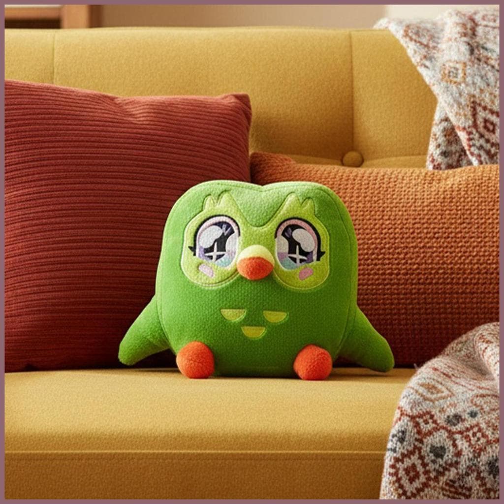 Coruja De Pelúcia Bonito Animal Brinquedo Travesseiro Fofinho Verde Boneca Para Crianças Meninos Meninas Berçário Casa M