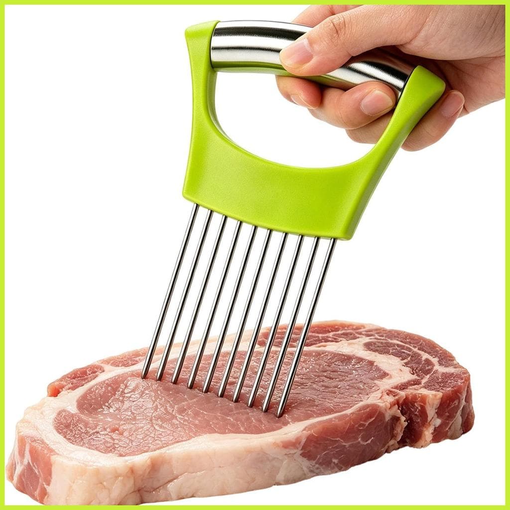 Fatiador De Cebola Em Aço Inoxidável , Multifuncional , Antiderrapante , Ferramenta De Alimentos Para Tomates , Carne Ve