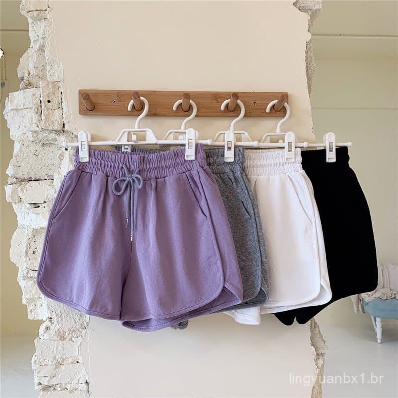 [Venda Quente] Shorts Esportivos Finos de Verão para Mulheres, Calças Casuais Versáteis e Modeladoras, Calças Soltas de