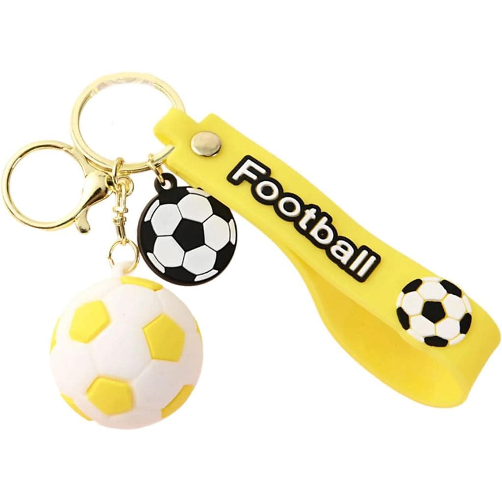 Chaveiro de Bola de Futebol Realista Grande, Pingente de Borracha Macia para Pendurar na Bolsa, Decoração para Fãs de Es