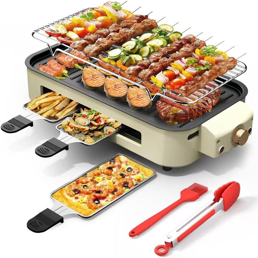 Churrasqueiras Elétricas Sem Fumaça AORAN – Churrasqueira Elétrica Versátil Sem Fumaça para Cozinha Doméstica, com Churr