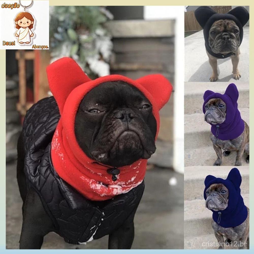 Chapéus De Inverno Para Cães Franceses , Chapéu De Morcego De Lã Quente Ajustável Animais De Estimação , Supriment
