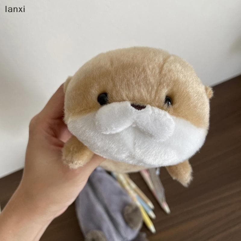 [LANXI] Estojo De Pelúcia De Lontra Pequena Fofa-Bolsa De Caneta De Animal De Desenho Animado Material Escolar