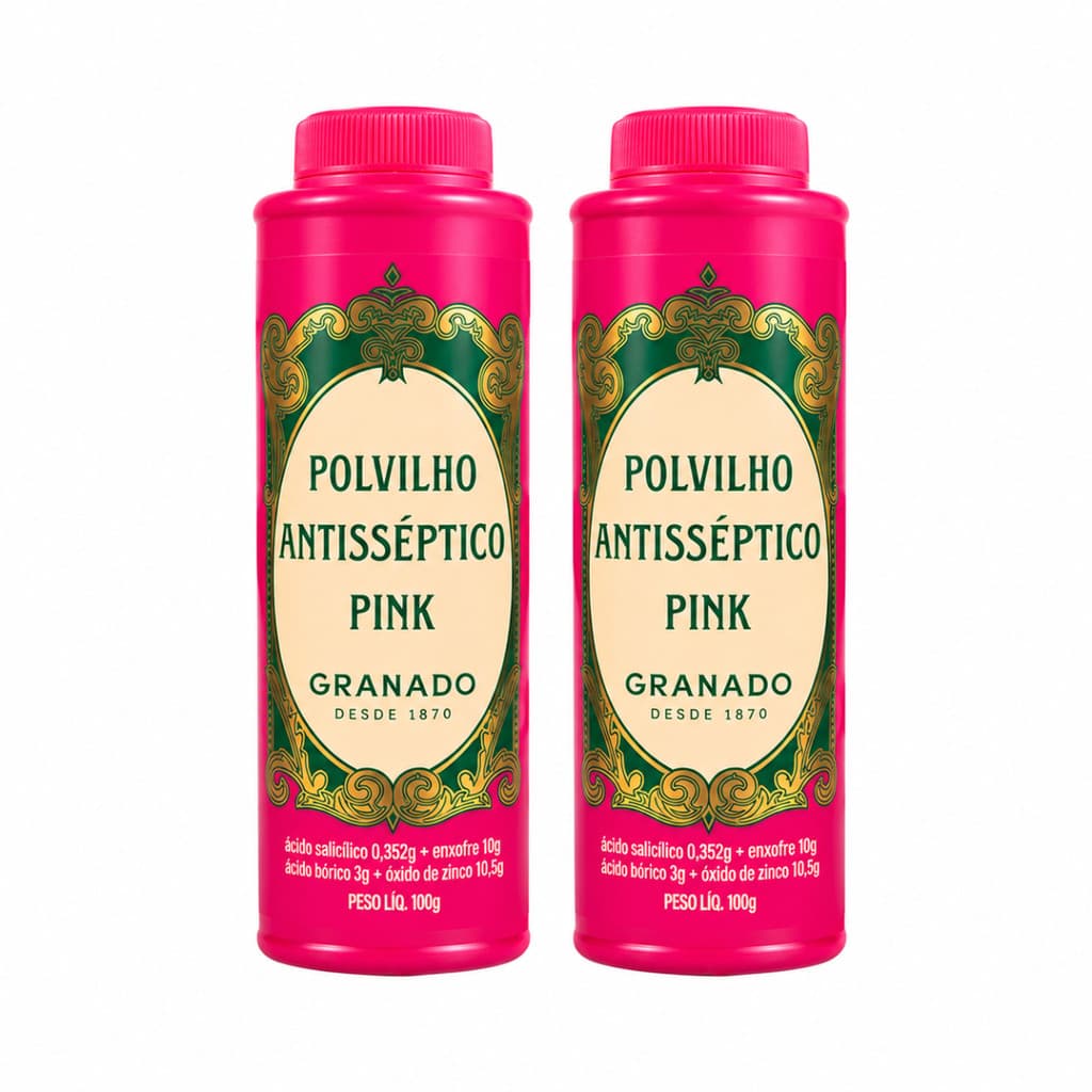 Kit 2 Polvilho Antisséptico Pink Granado 100g Original