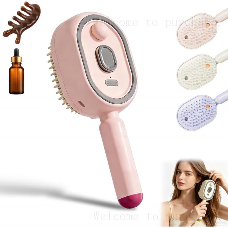 Nova Escova a Vapor Elétrica 2026, Escovas a Vapor Elétricas para Cabelo, Alisador de Cabelo a Vapor Recarregável com Sp