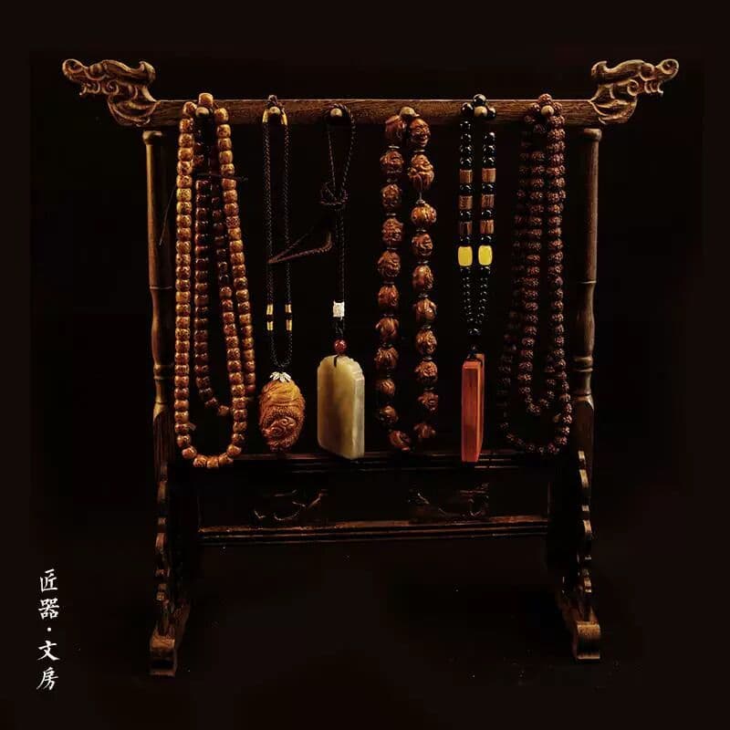 Pulseira pulseira cabide Wenge cabide de madeira Jade cabide Wenwan ornamentos jóias pingente exibição rack de madeira r