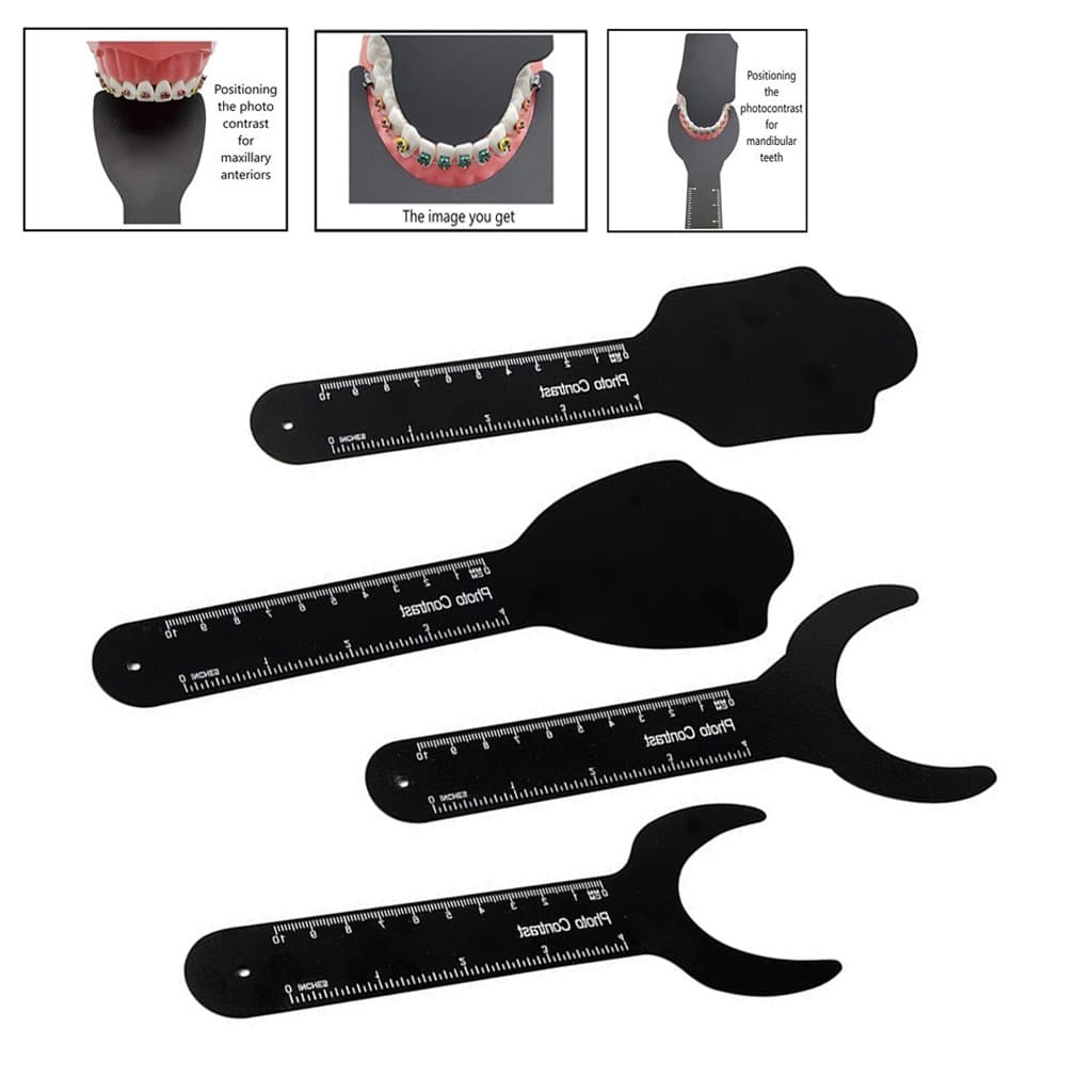 4 Unidades/Kit Placa De Contraste Durável Para Fotografia Preta Traseira