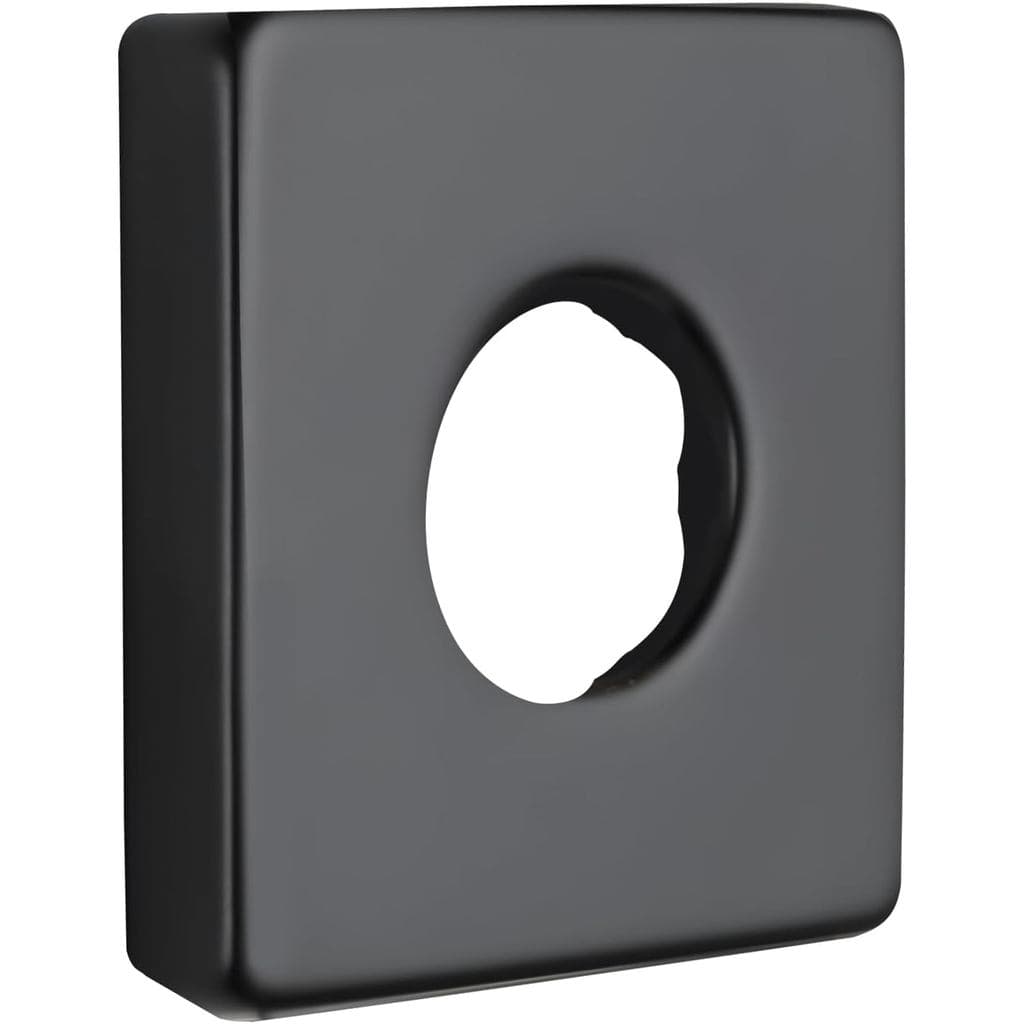 Flange Quadrada Preta para Braço de Chuveiro - RP51034BL Placa de Cobertura de Latão Compatível para Torneiras de Banhei